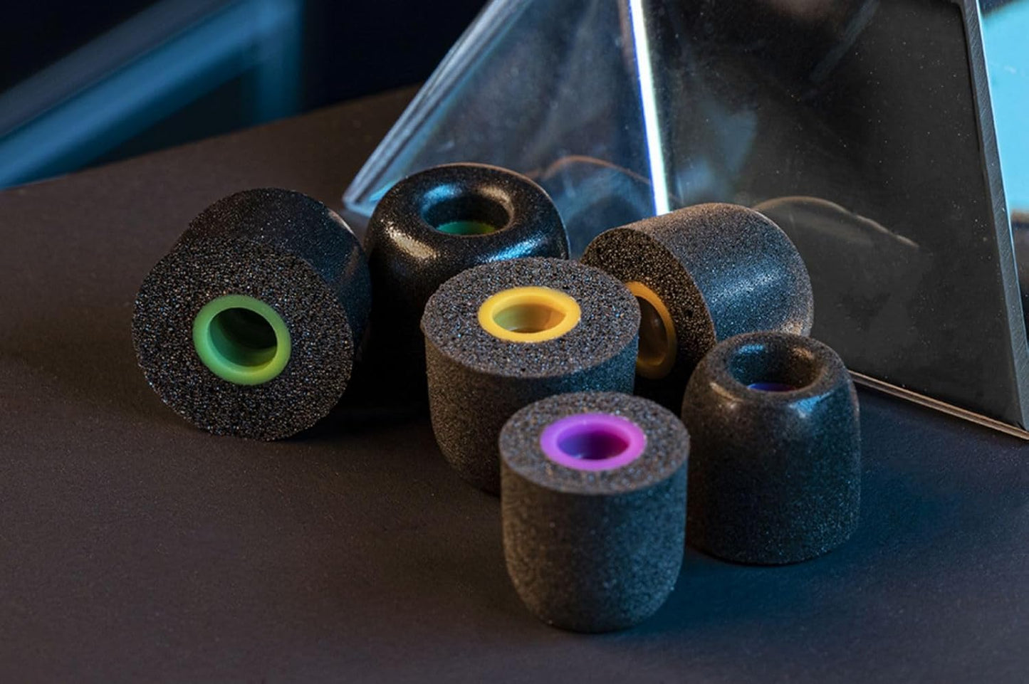 Linsoul Tripowin TP45 Spiral Groove Memory Foam Eartips, 2 Pairs in Ear Monitor Ear Plugs Suitable for 4.5mm-6.5mm Earphone Nozzle (S)