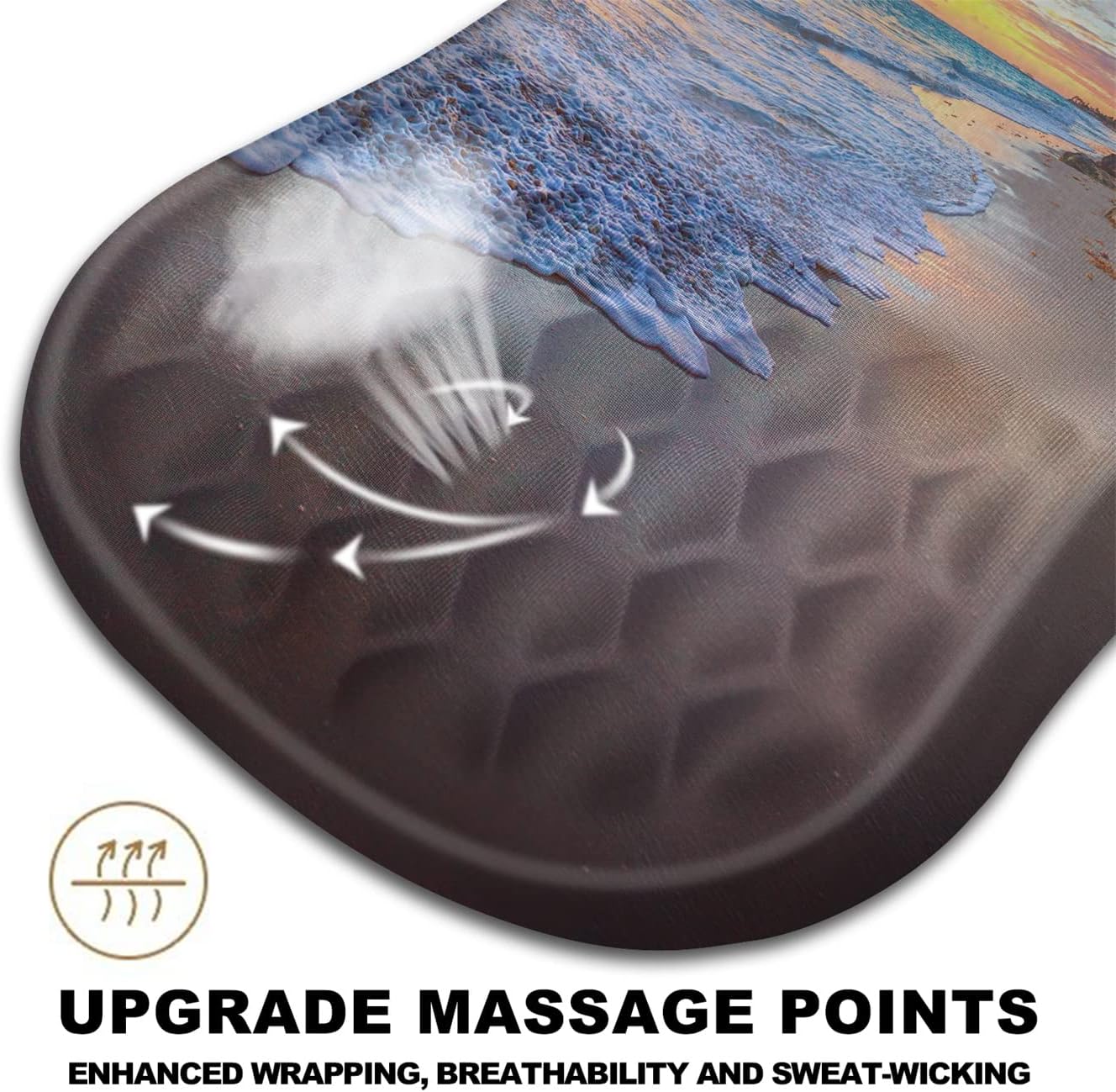 Mouse Pad Wrist Support, Ergonomic Mouse Pad with Massage Dot, Comfortable Computer Mouse Pad for Laptop, Wrist Rest Pain Relief Mousepad with Non-Slip PU Base for Office & Home, 12 x 8 in