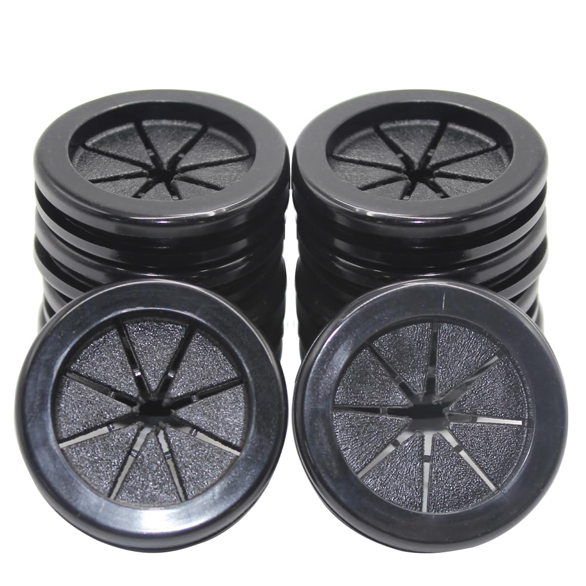 Rubber Grommets for Wiring, 1-1/4 Inch Drill Hole, 1 Inch ID, Firewall Grommets Automotive Cable Cords Hoses Protection, Double-Sided Rubber Plugs for Round Holes, 10 Pcs, 26x32 mm