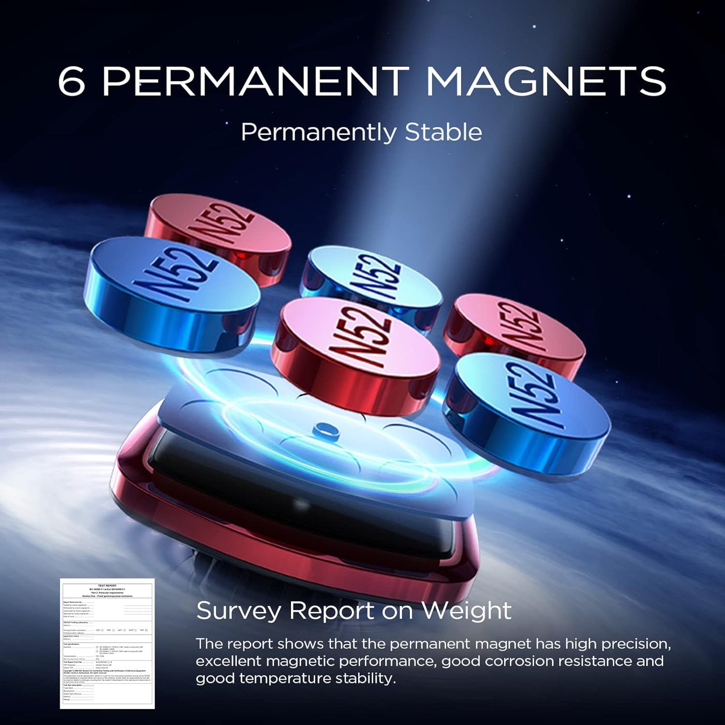 LISEN Magnetic Phone Holder for Car Upgraded Clip Ultra Car Phone Holder 6 Strong Magnets Cell Phone Holder Car Magnetic Case Friendly Phone Car Holder Mount for 4-6.7 inch Smartphones (Red)