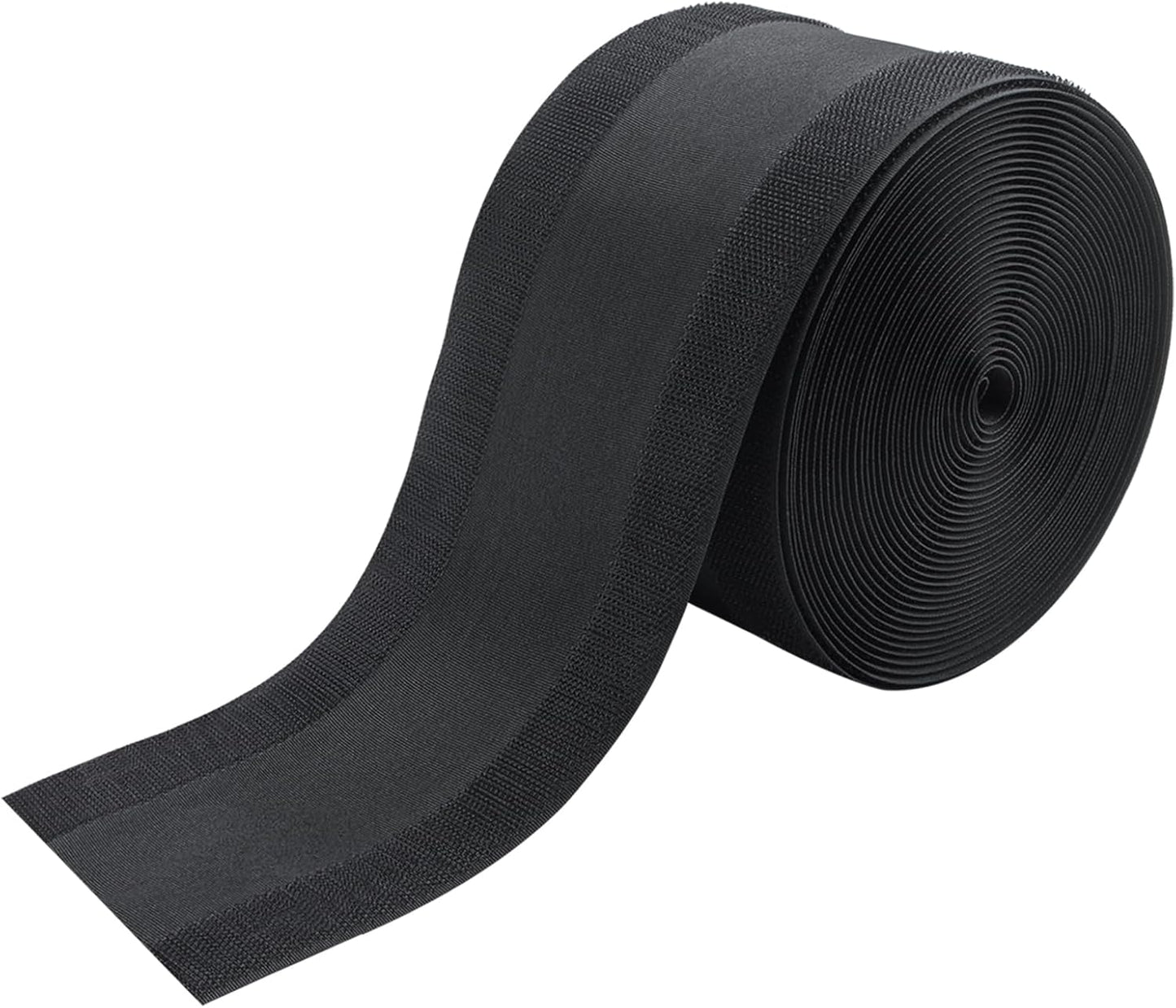 IHKFILAN Carpet Cord Cover Carpet Cable Management Under Desk Cable Grip Strip Black Hook and Loop Tape Cable Polyester Cover Protect Cables to Prevent Tripping Over Wires for Homes & Office (30ft)