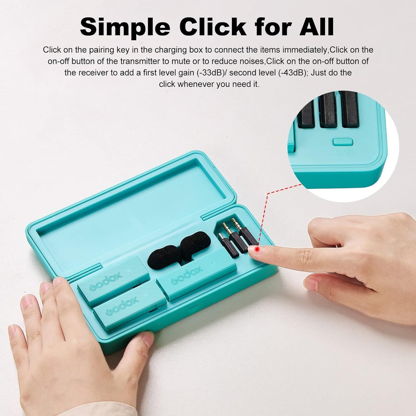 GODOX 【2025 Latest Model】 Movelink Mini UC Kit Wireless Microphone System, 2.4GHz Lavalier Mic 100m(328ft.) Range with Charging Case for Android, Camera, Vlogger, Youtuber, Interviewer(White)