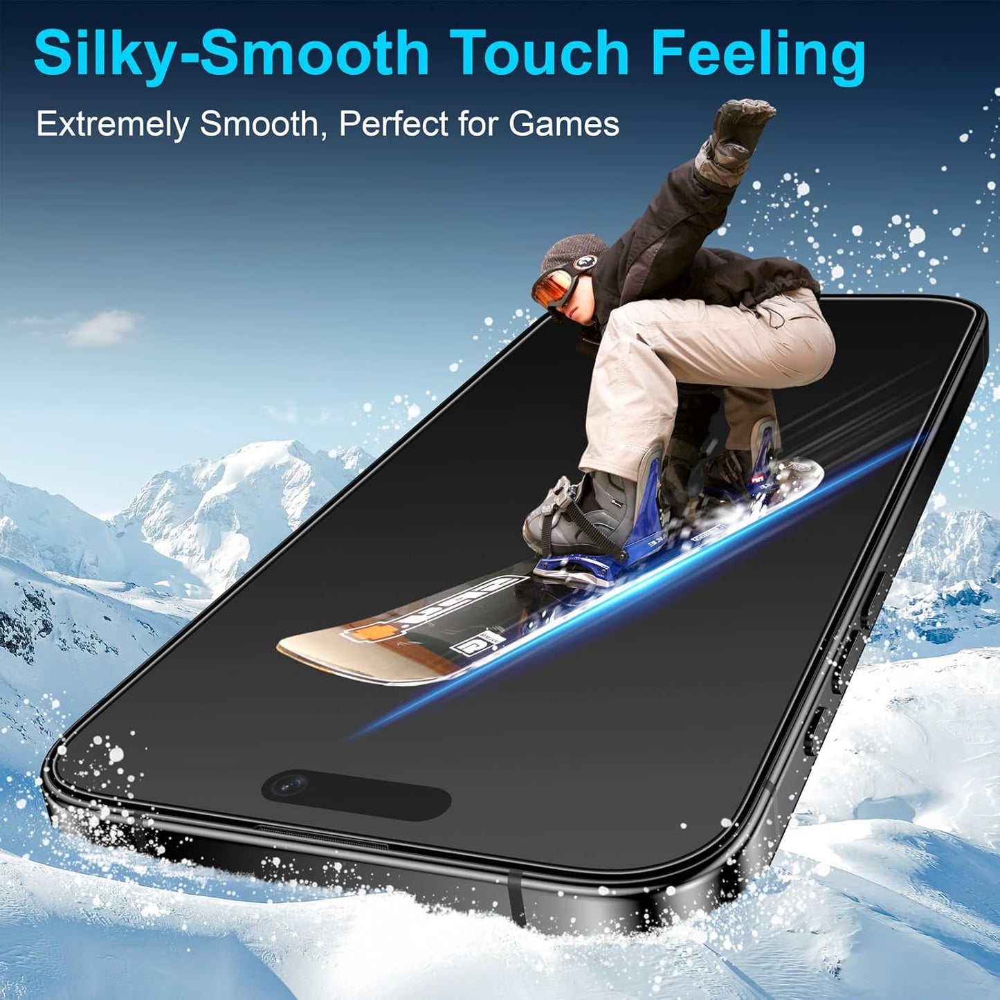 Mothca 2 Pack Matte Glass Screen Protector for iPhone 16 Plus/iPhone 15 Plus 6.7” [Auto Fit Box Dust-Free] Full Coverage Anti-Glare & Anti-Fingerprint Tempered Glass, Bubble Free, Smooth as Silk