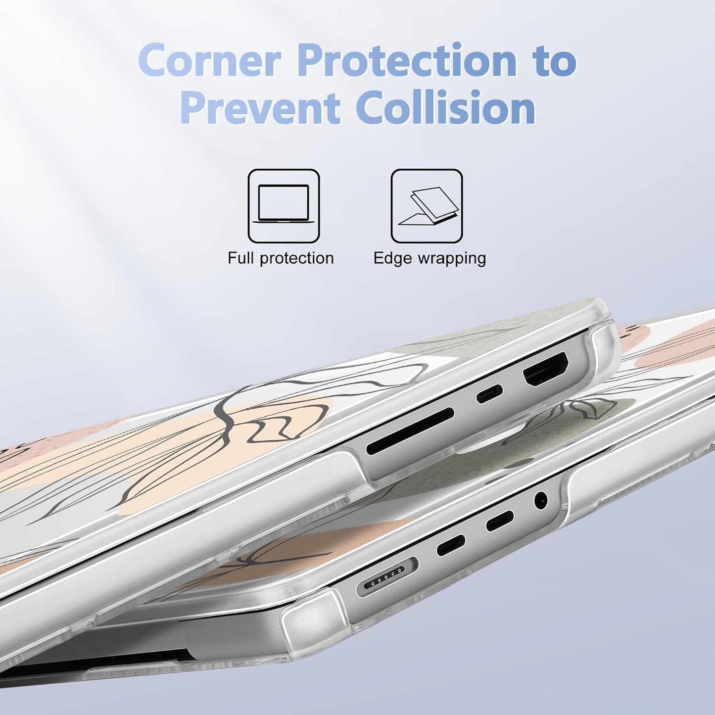 for MacBook Pro 16 inch Case 2021 2022 2023 2024 Release A3186 A3403 M4 A2991 M3 A2780 M2 A2485 M1 Pro/Max, Hard Shell Case with Screen Protector & Keyboard Cover, Tropical Leaves