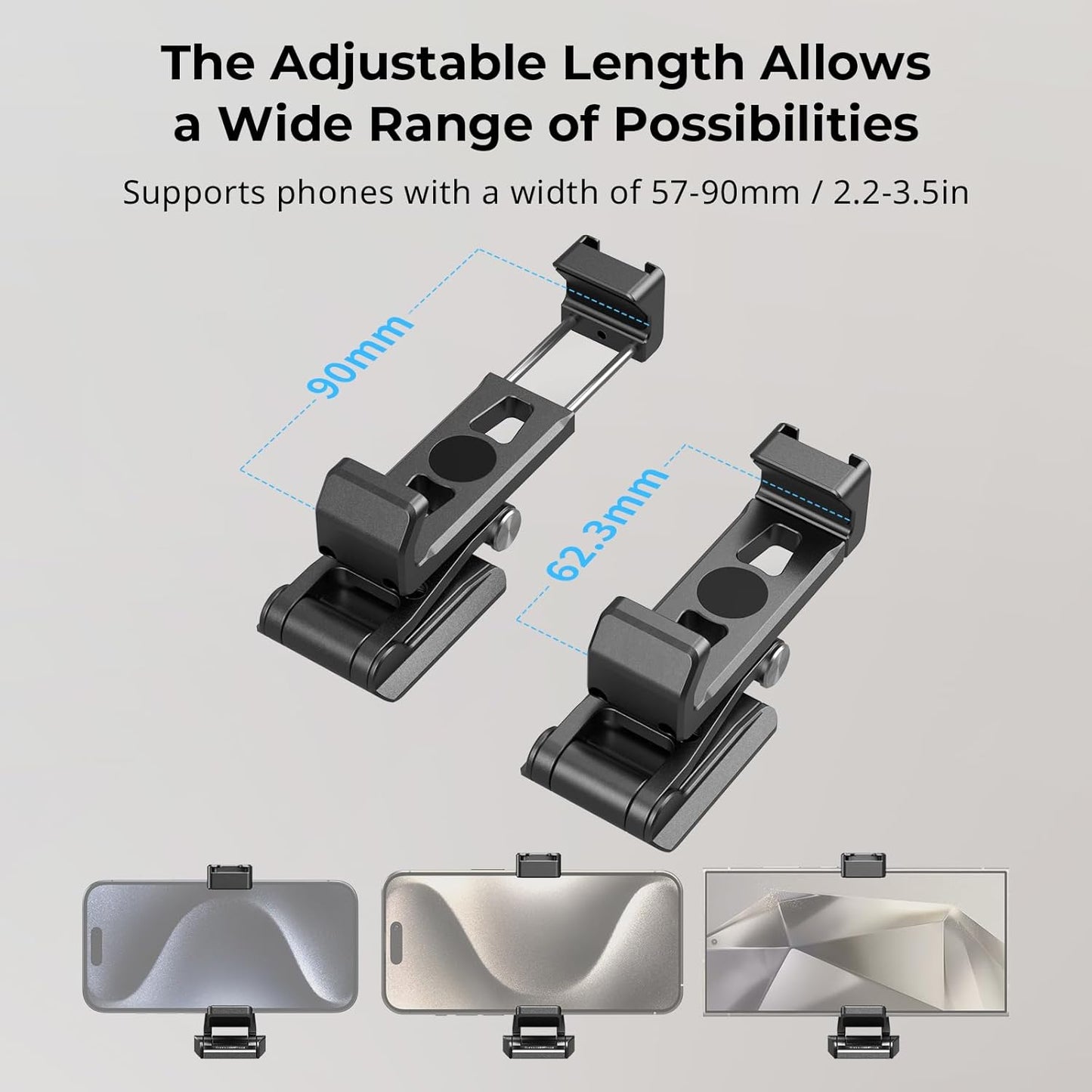 SmallRig Metal Phone Tripod Mount with Quick Release Adapter for Arca and Cold Shoes, Universal Cell Phone Stand for Desk, for DJI RS 3 mini Stabilizer, for iPhone - 4611