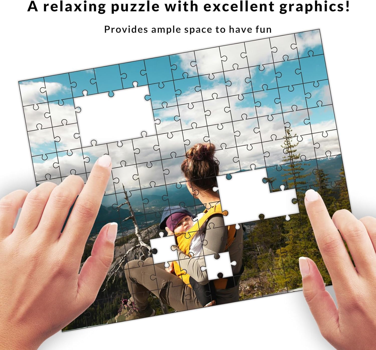 Custom Puzzle from Photos - Personalized 1000/500/300/200/120 Piece Jigsaw Puzzle for Adults & Kids, Unique Wooden Gift for Christmas, Wedding, Anniversary, Birthday