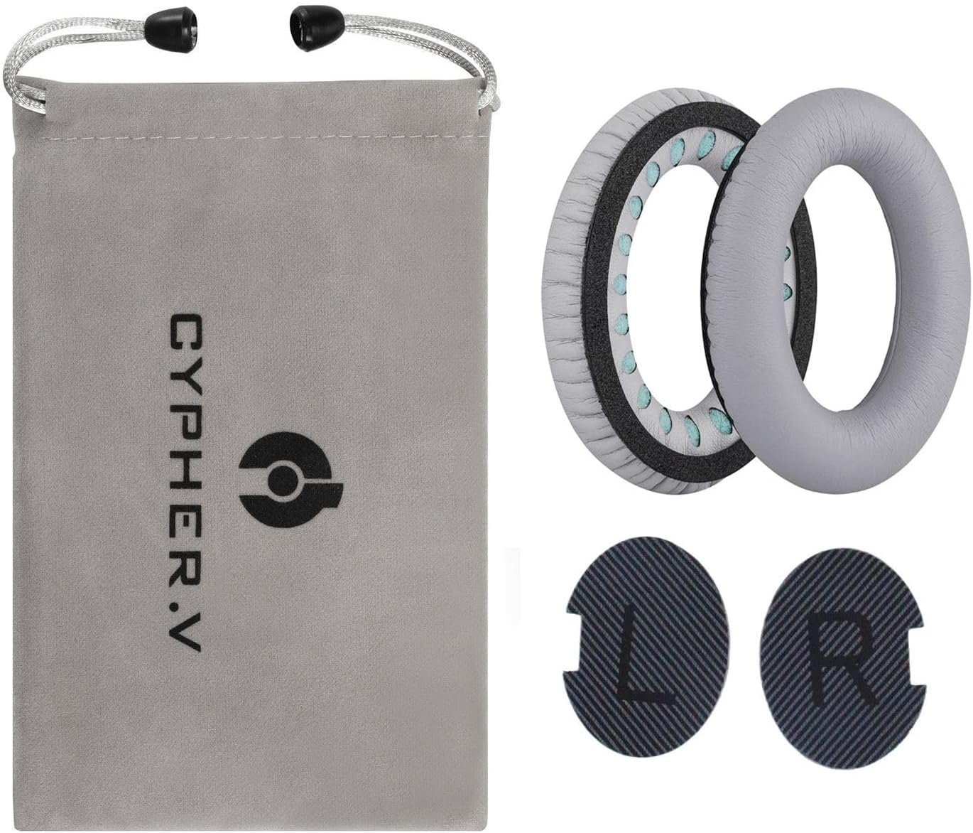 Headphones Replacement Ear Pads,for Bose Quietcomfort QC15 QC25 QC35 35 ii (Grey)