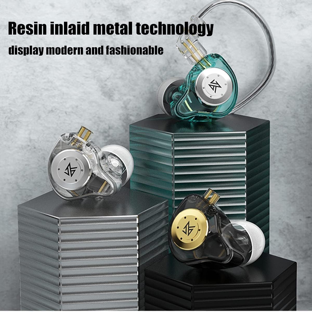 keephifi KZ EDX Pro in Ear Monitors Wired Headphones Dual DD in Ear Earphones HiFi Stereo Stage Earbuds Wired with Detachable for Musicians Audiophiles Music Enthusiasts (Black, No Mic)