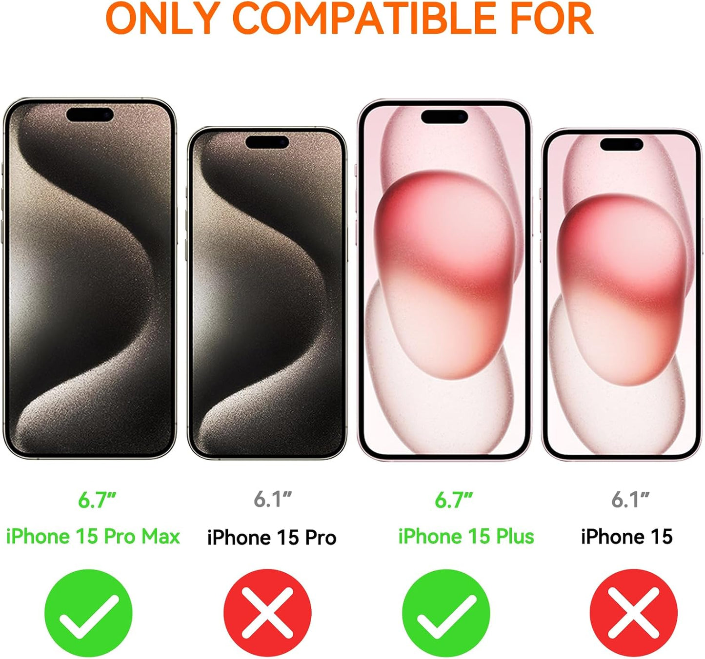 3Pack Screen Protector for iPhone 15Pro Max/iPhone 15Plus 6.7inch 9H+ Anti Blue Light Tempered Glass, Anti-Scratch, Case Friendly