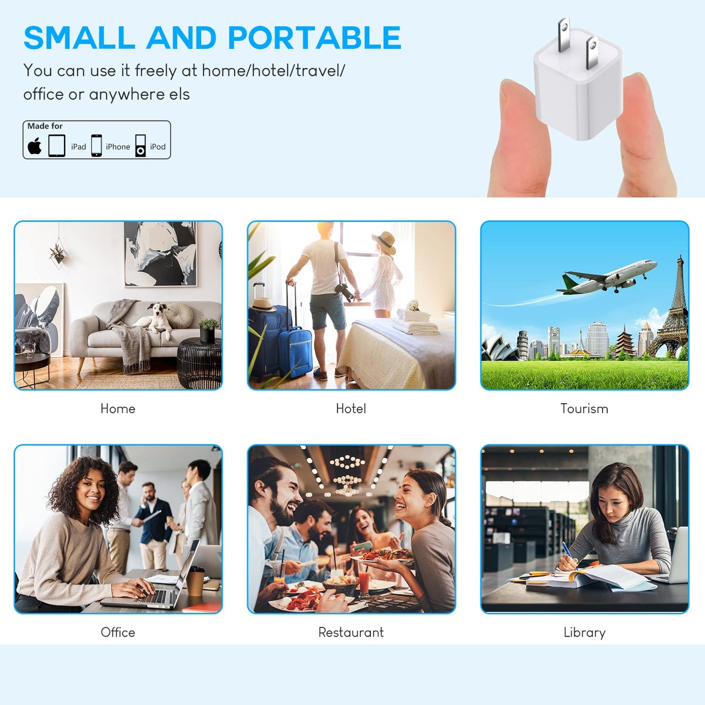 iPhone Charger, [Apple MFi Certified] 2 Pack 10ft iPhone Charger Data Sync Transfer Lightning Cable with Travel USB Wall ChargerBlock Compatible with iPhone13/12/11 Pro/SE/XS/X/XR/8/7/iPad/AirPods