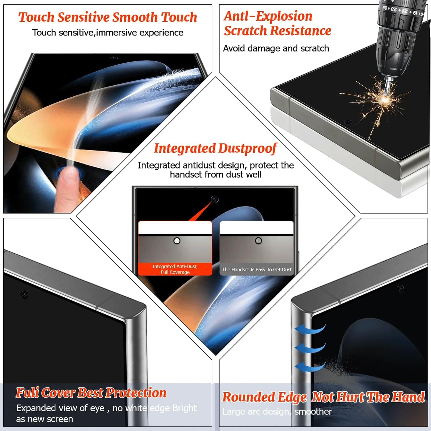 2 Pack Galaxy S24 Ultra Matte Anti spy Privacy Screen Protector ,9H Tempered Glass,Anti-Glare Anti-Scratch, Smooth and Responsive Absolute, No Bubbles, High Definition Clear, With Installation Frame