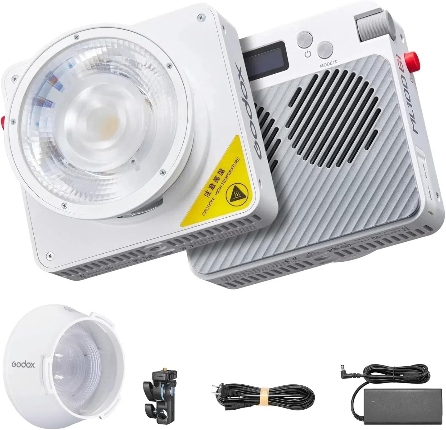 Godox ML100Bi Bi-Color LED Video Light, 120W 34300Lux@1M CRI 97+ TLCI 98+ 2800K-6500K, 11 FX Effects Photography Light, Portable LED Continuous Light