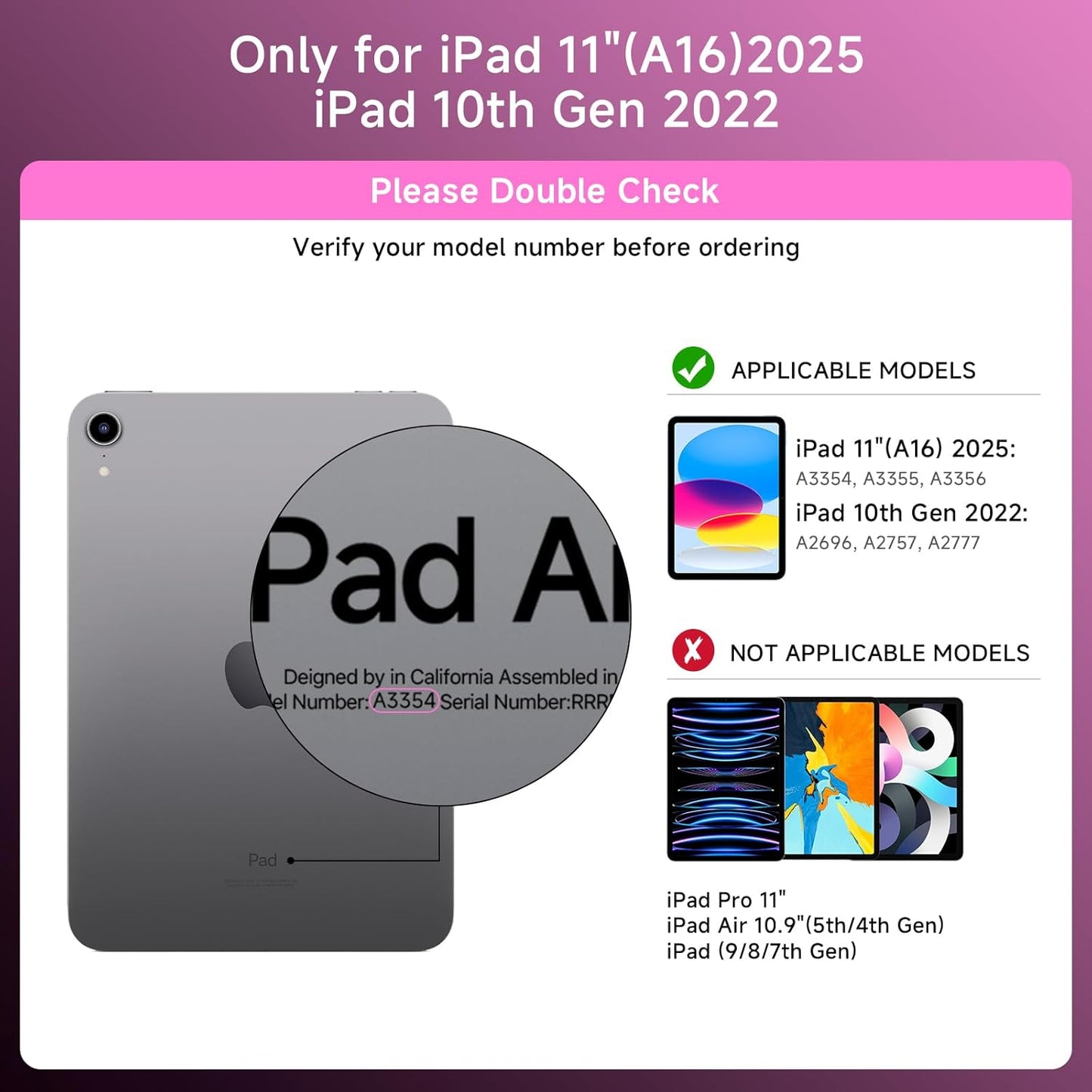 Transparent Case with Keyboard for iPad 11th Gen 11 Inch.(A16, 2025) & 2022 iPad 10th Gen 10.9 Inch,7-Color Backlit,Wireless Keyboard, 360°Rotating,with trackpad,Pencil Holder,with Shortcuts,pink