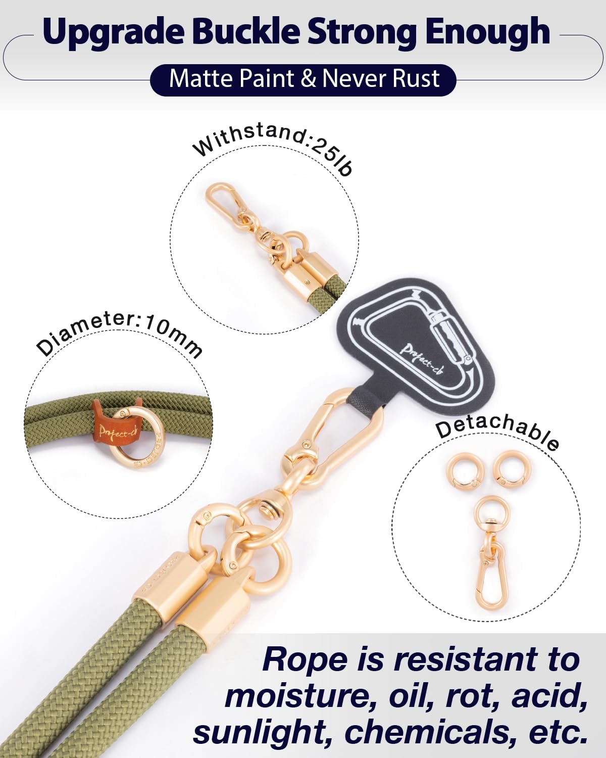 project-cb Cell Phone Lanyard ×1, Tether Tab ×2, Universal Adjustable Phone Strap, Crossbody, Neck Phone Lanyard, Rope Strap