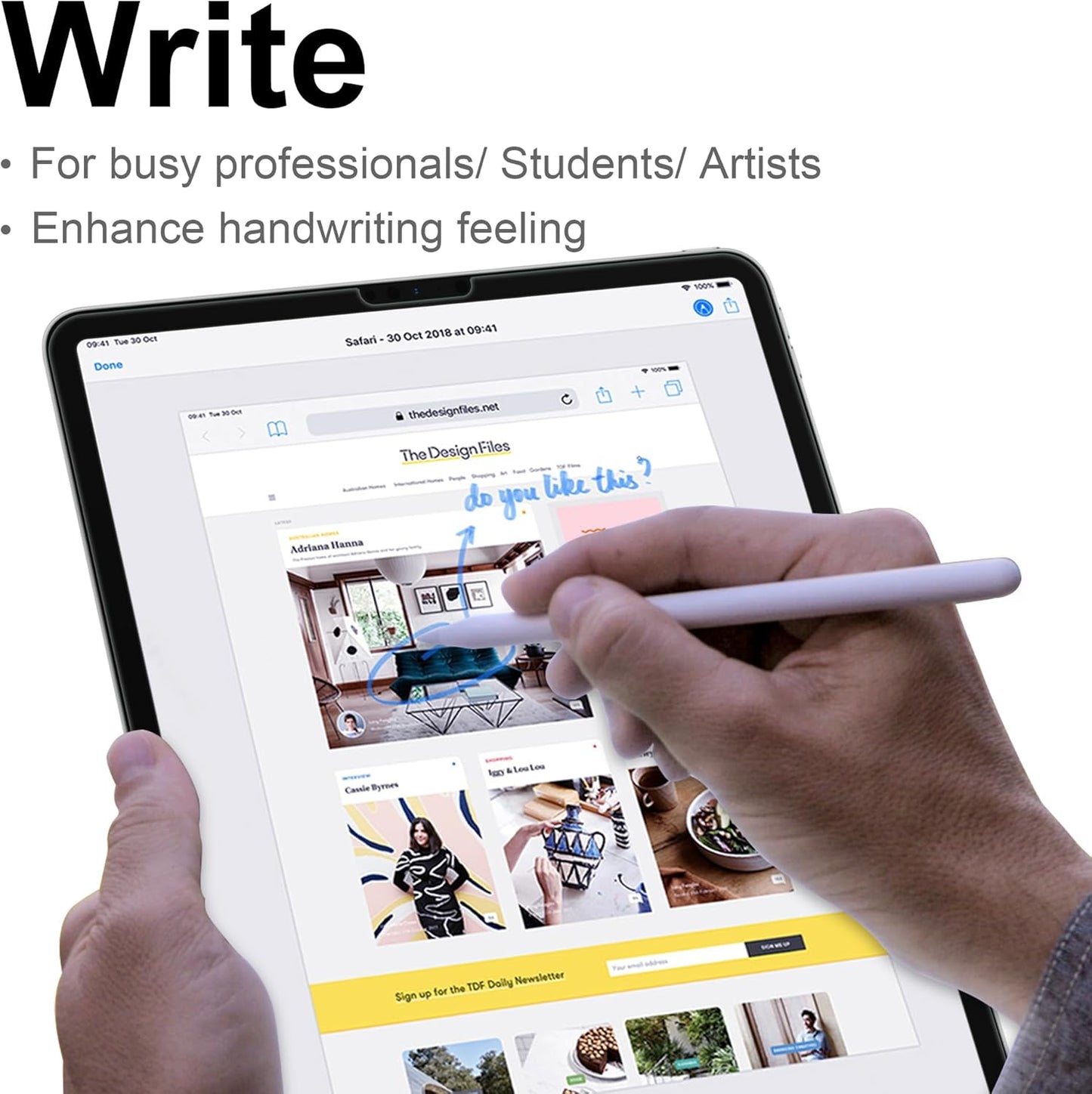 Megoo Paper Glass Screen Protector for iPad Air 13 Inch M2-M3(2024-2025 6/7th Gen),Anti-Glare/Writing Like on Paper/Matte Tempered Glass/Protective Case Compatible, 2-Pack