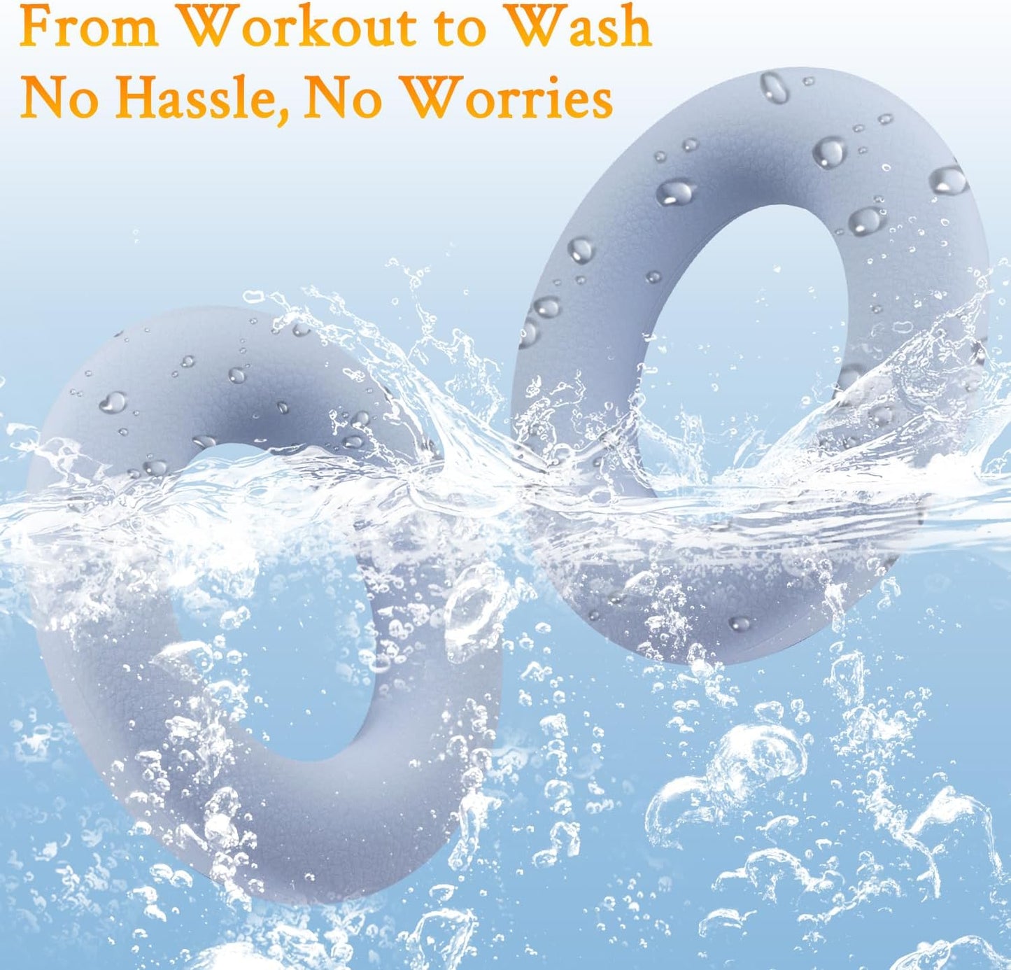 SOULWIT Silicone Ear Pads Cover Protector for Bose QuietComfort QC15 QC25 QC2 QC35 QC45/Ae2 Ae2i Ae2w/SoundTrue & SoundLink AE Headphones Cushions, Sweatproof, Easily Washable - Moonstone Blue