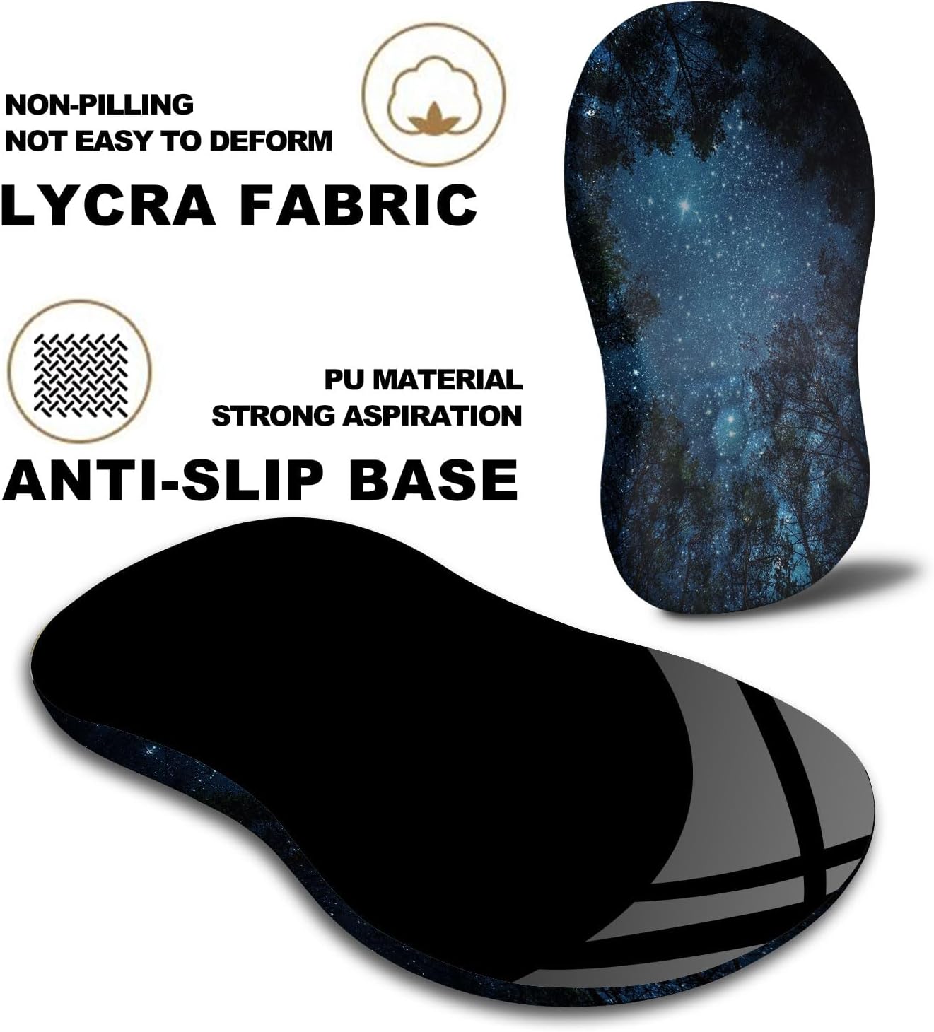 Mouse Pad Wrist Support, Ergonomic Mouse Pad with Massage Dot, Comfortable Computer Mouse Pad for Laptop, Wrist Rest Pain Relief Mousepad with Non-Slip PU Base for Office & Home, 12 x 8 in