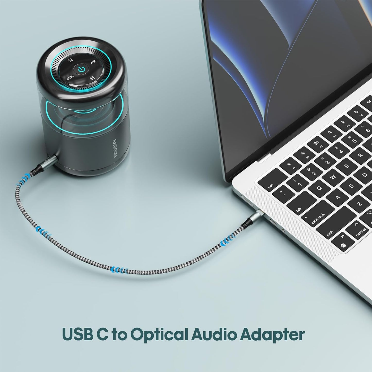 Adoreen Unidirectional USB C to Toslink Digital Optical Audio Cable 10 Ft, USB 2.0 Male to SPDIF Port Male Fiber Optic Adapter, Braided for TV/Soundbar, Sony PS5, Speaker-Not Toslink to USB