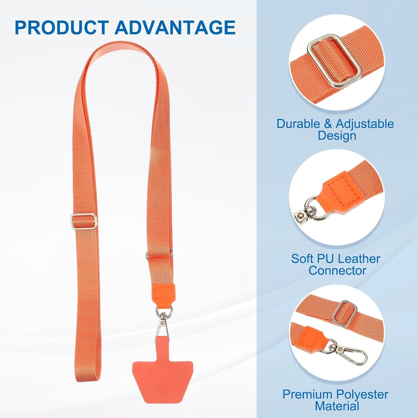 PATIKIL Smart Phone Lanyard with Wrist Strap and Patches for Most Smartphones ID Badges Keychain