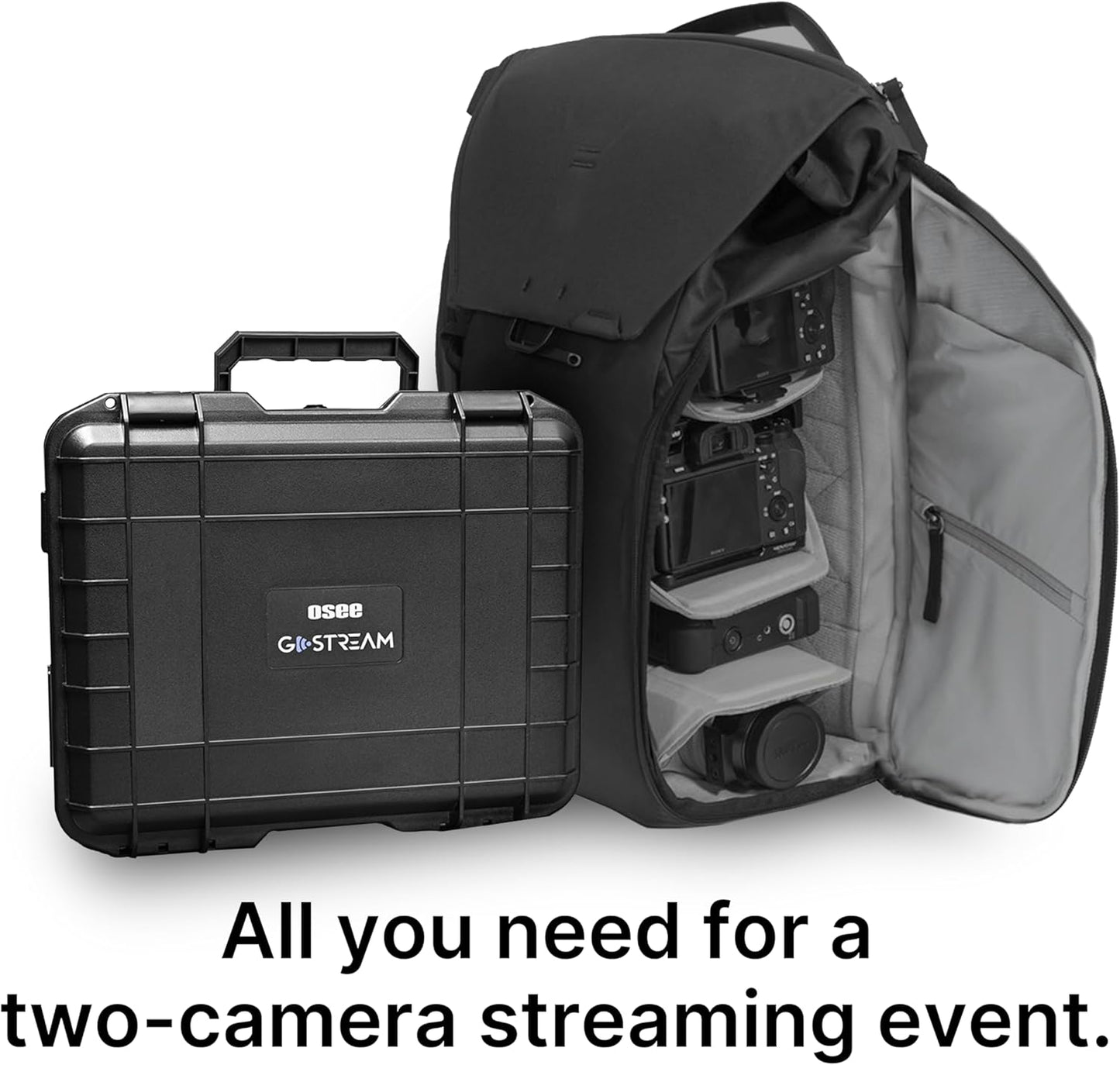 Osee GoStream Deck All in One Pro Live Streaming Multi Camera Video Mixer Switcher Recorder Player Kit 4 HDMI in USB-C I/O with 14 Inch Monitor Built-in DC-to-Type C Cable NDI(Optional) Upgradable