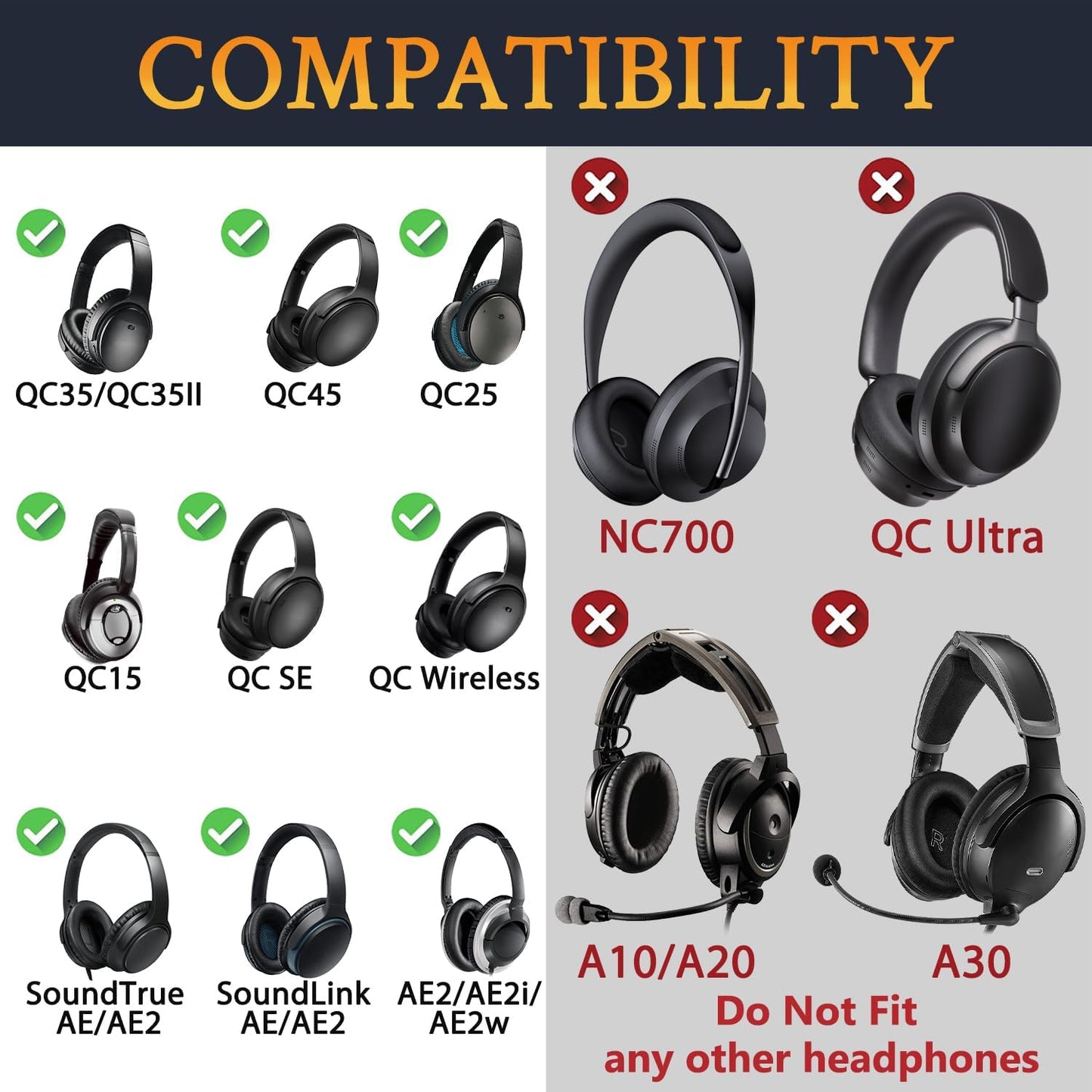 SOULWIT Silicone Ear Pads Cover Protector for Bose QuietComfort QC15 QC25 QC2 QC35 QC45/Ae2 Ae2i Ae2w/SoundTrue & SoundLink AE Headphones Cushions, Sweatproof, Easily Washable - Moonstone Blue