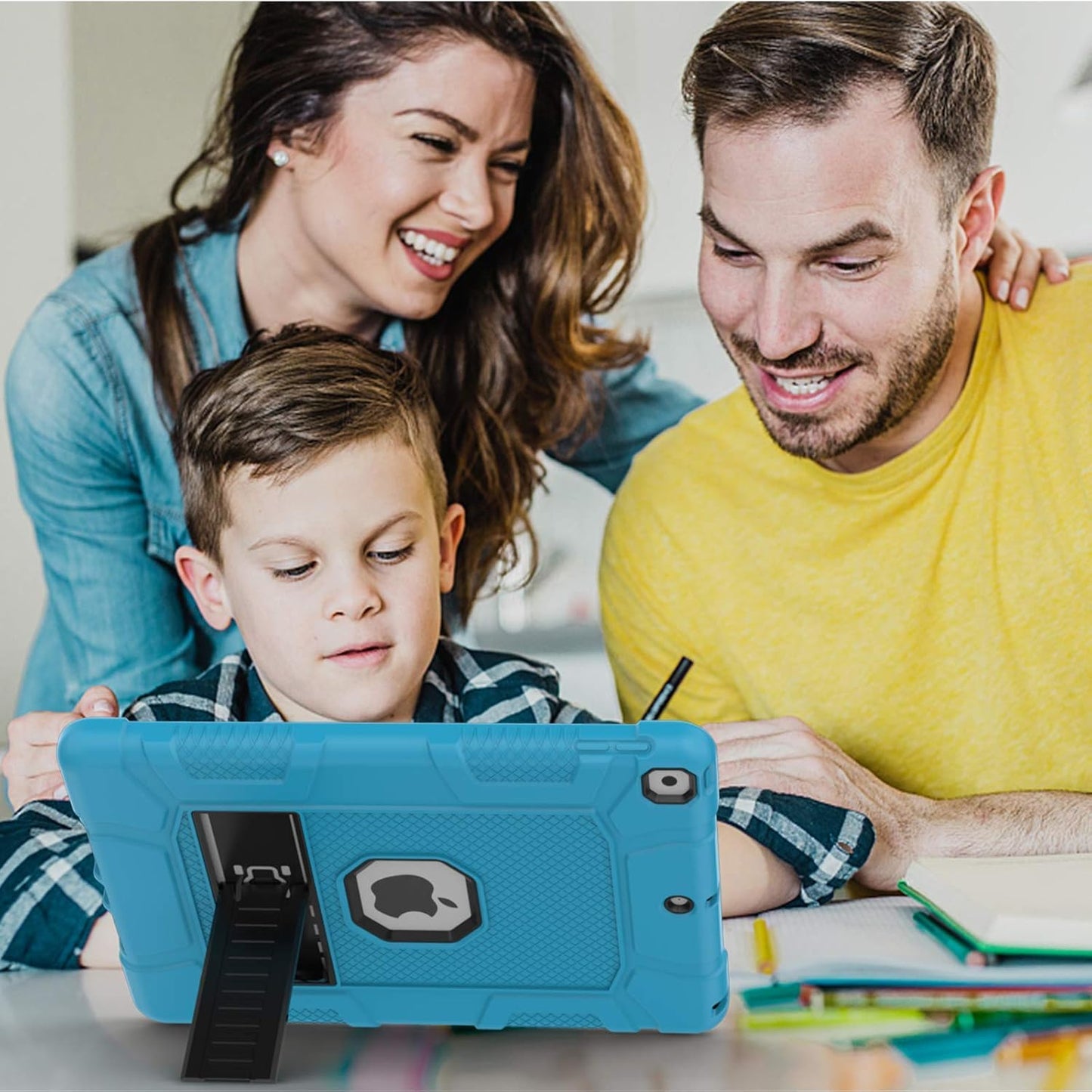 Rantice iPad 9th Generation Case, iPad 8th Generation Case, iPad 7th Generation Case, Hybrid Shockproof Drop Protection Cover with Kickstand for iPad 10.2'' 2021/2020/2019 Released (Steel Blue+Black)