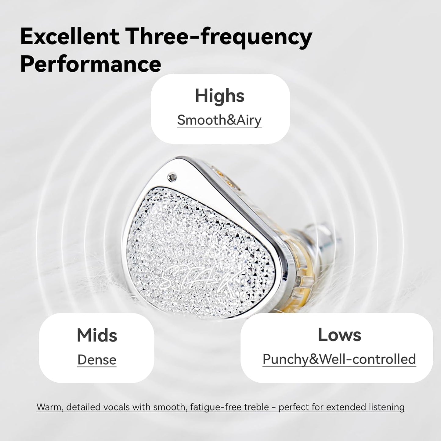 STA-K In Ear Monitor, EarAcoustic Audio HiFi Stereo Wired Earbuds, Hybrid Dual Drivers IEM Headphones, Crystal Clear Sound IEM Earphones with 2 Pin Cable for Musicians (With Microphone Usb, Silver)