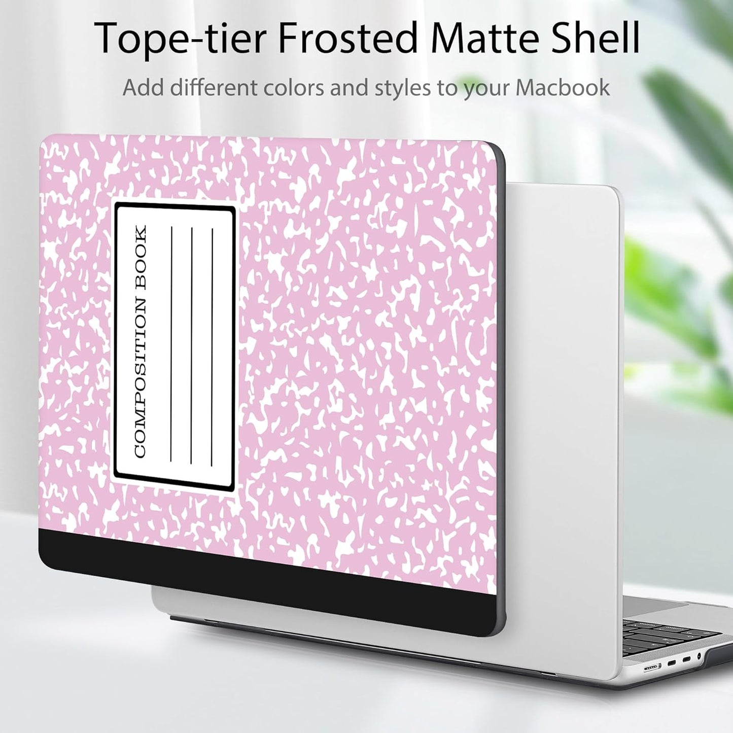 Tuiklol for M4 MacBook Pro 14 Inch Case 2024-2021 Release A3112 A3401 A3185/M3 A2918 A2992/M2 A2779/M1 A2442 Pro/Max Chip,Hard Shell Case with Screen Protector for Touch ID,Composition Book