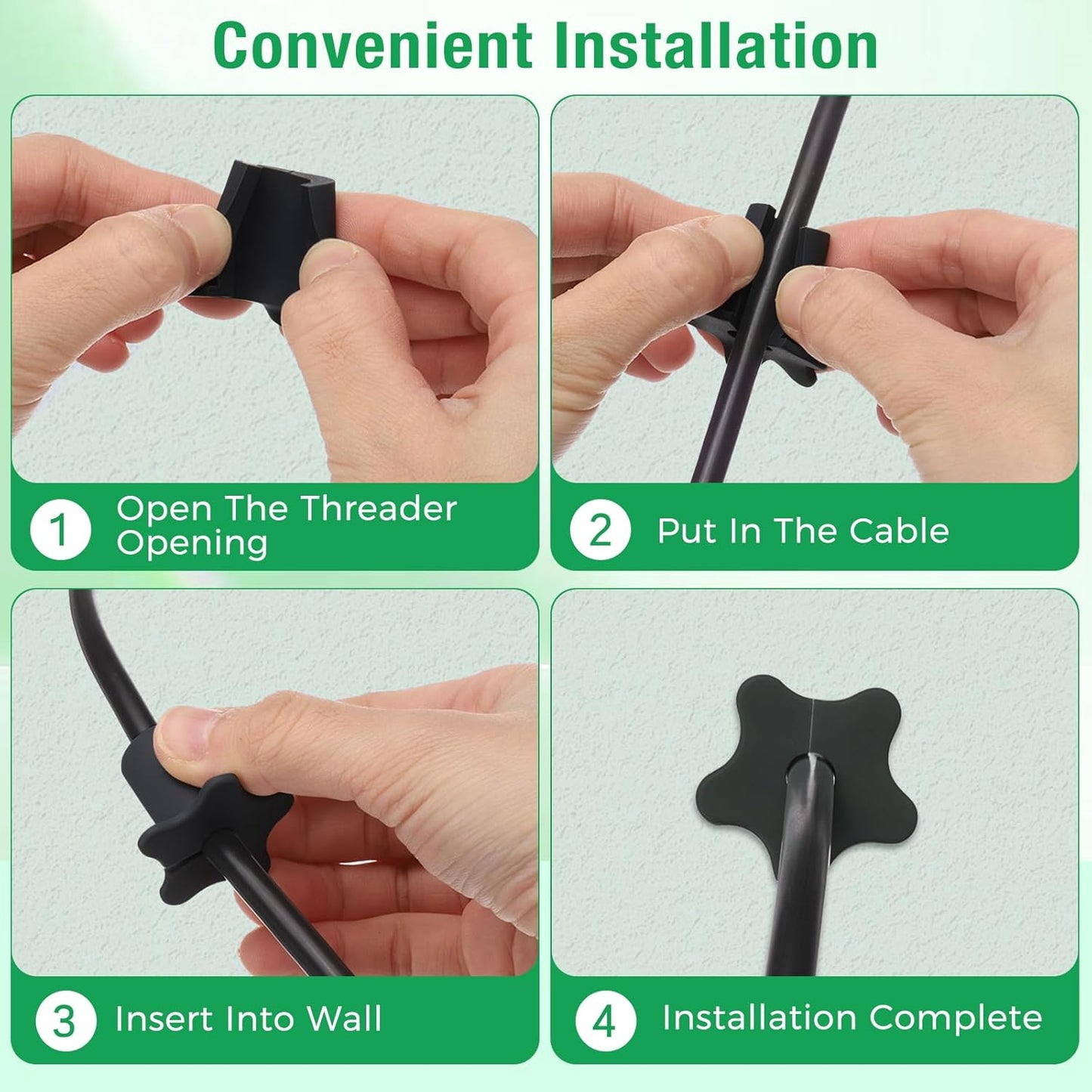 2pc Starlink Cable Grommet 5/8" Silicone Waterproof Wall Hole Pass Through Split Cable Bushings for TV Wire Ethernet Cord, Starlink Cable Routing Kit Accessories, 27.6mm/1.09" Ht, Black