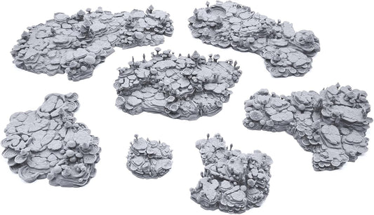EnderToys Shroom Grotto Floors by Printable Scenery, 3D Printed Tabletop RPG Scenery and Wargame Terrain 28mm Miniatures