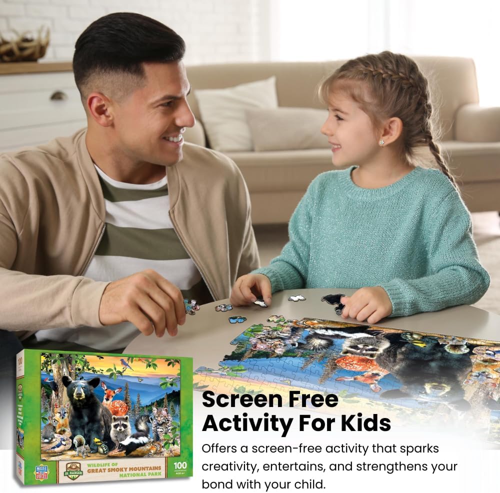 MasterPieces 100 Piece Licensed Jigsaw Puzzle for Kids - Smokey Bear - 14"x19"