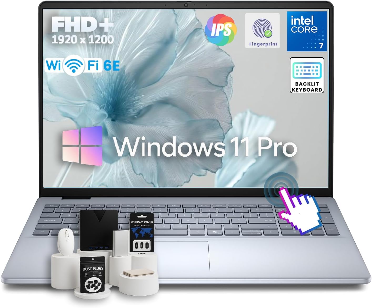 Dell 16 Business Laptop - w/Accessories • Intel 10-Core 7-150U • 16" FHD+ WVA Touchscreen • Win11 pro • Wi-Fi 6E • Backlit KB, • Fingerprint Reader, • Copilot • 32 GB DDR5 • 2TB SSD