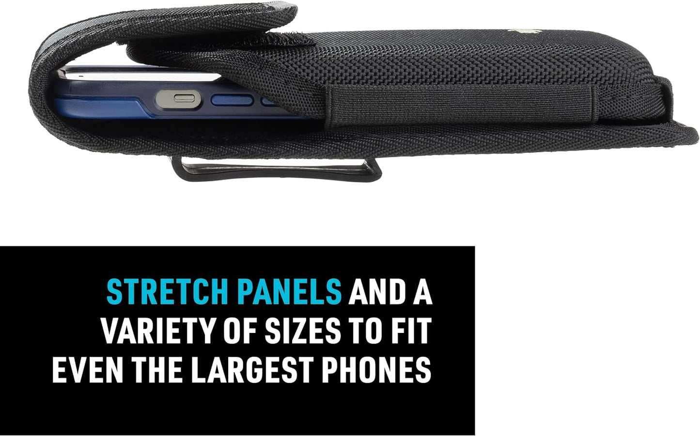 Nite Ize Clip Case Hardshell Universal Rugged Holster - Protective Phone Holder with Belt Clip - Holster for Men's & Women's Belts - Utility Belt Phone Pouch - XX-Large, Black