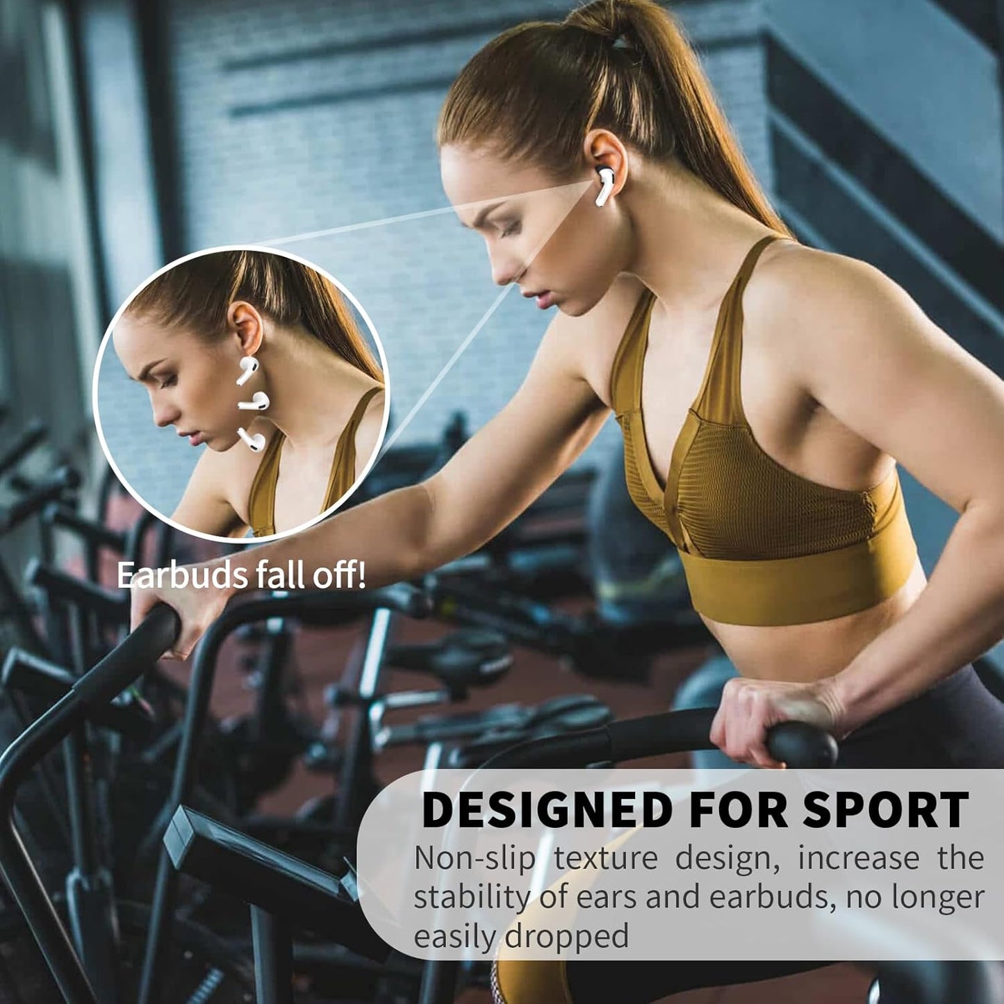 [5 Pairs] for AirPods 4 Ear Tips Covers Sport Anti Slip Anti Scratche Skin Soft Silicone Eartip AirPods 4 Gen Earbuds Accessories Compatible with Apple AirPods 4th Generation (Black)