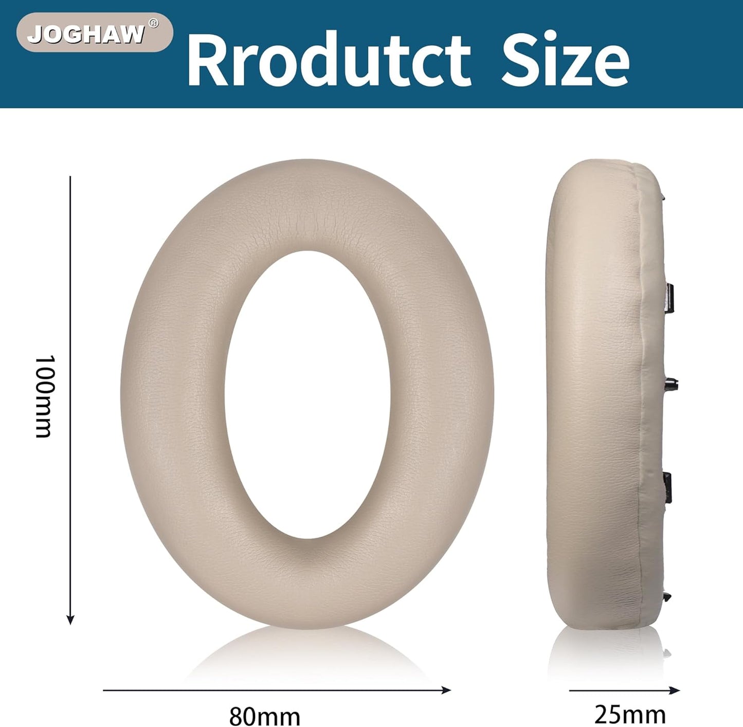 Replacement Ear Pads for Headphones - Compatible for Sony MDR-1000x/WH-1000xm2 | Premium Protein Leather Cushions with Soft Memory Foam for Comfort - Gold