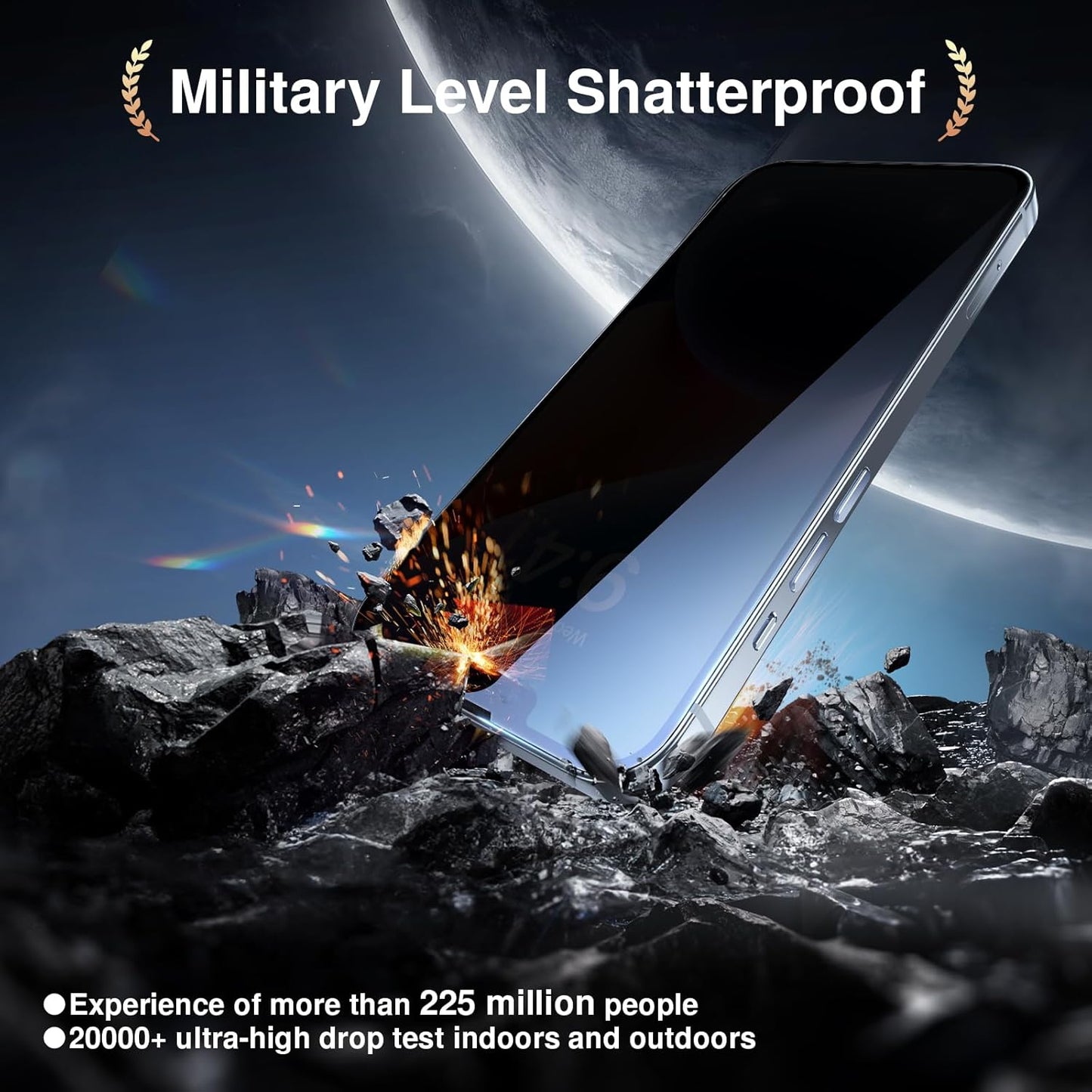 SMARTDEVIL 2+2Pack Privacy Screen Protector for iPhone 14 Pro Max with Camera Lens Protector,Shatterproof Tempered Glass [True 28°Anti Spy][9H Hardness][Auto Dust-Elimination Install][Bubble Free]