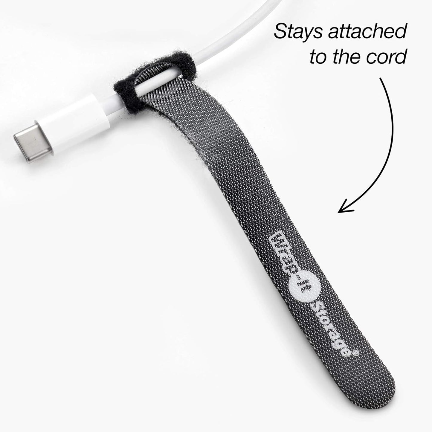 Self-Gripping Cable Ties by Wrap-It Storage, Multi-Color, 5 Inch Straps (50-pack) – Reusable Hook and Loop Cord Organizer Cable Ties for Cord Management and Desk or Office Organization