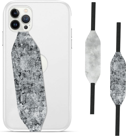 Phone Grip Strap - Reversible Finger Holder for Phone Back, Customizable Anti-Slip Design, Wireless Charging Compatible Detachable Holder for iPhone - White