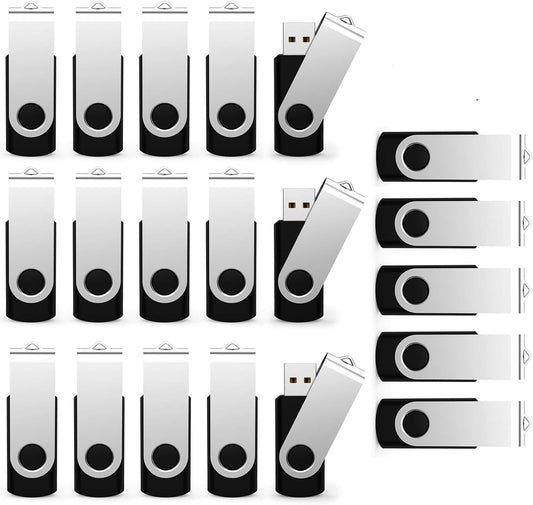 USB Flash Drive 32GB 50 Pack, Bulk USB 2.0 Flash Drives Thumb Drive Swivel Memory Stick Jump Drive Pen Drive,32 gig 50 Pieces