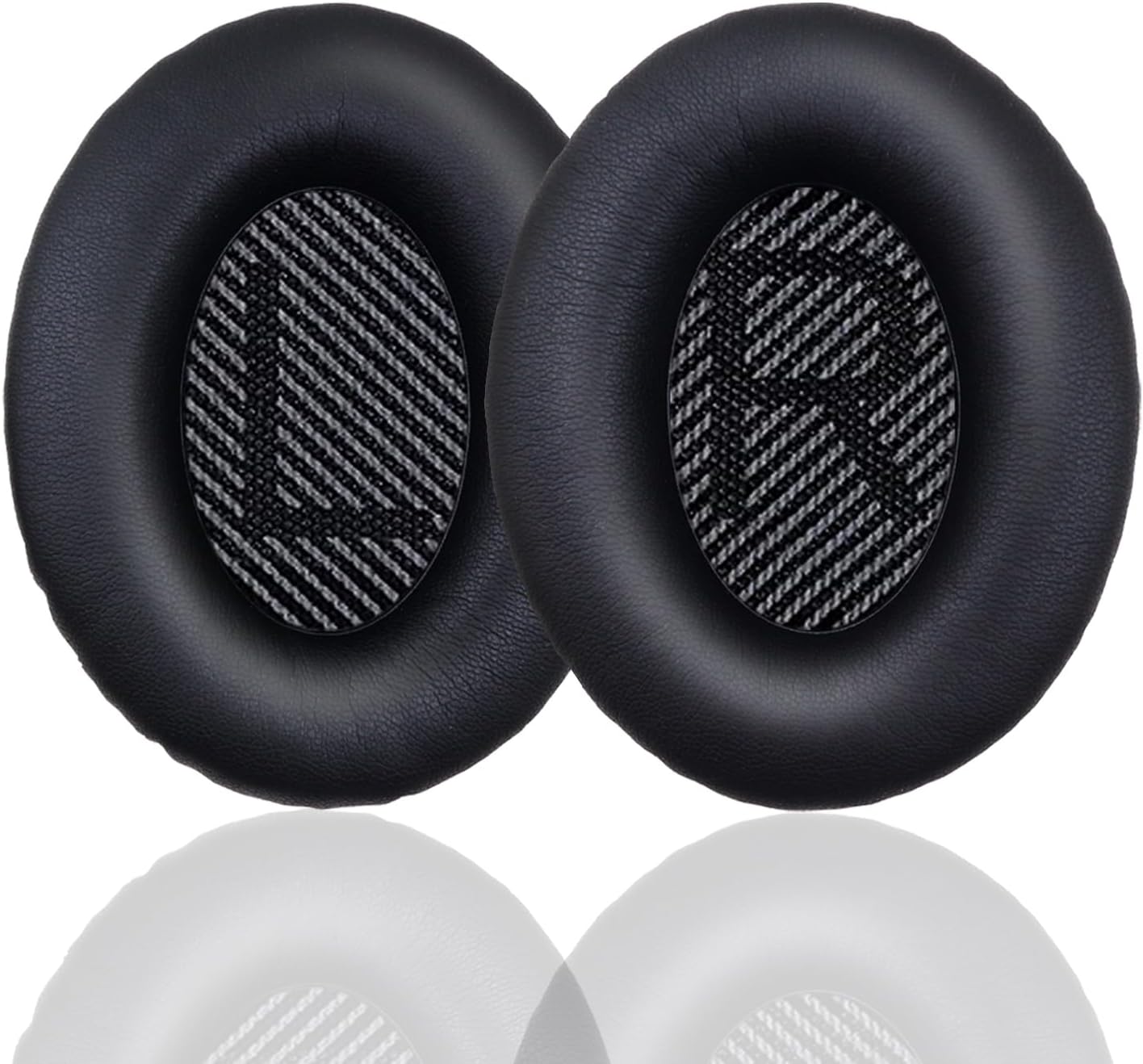 Ear Pads for Bose Quiet Comfort 35 Soft Protein Leather Replacement Earpads Ear Cushions Ear Pad for Bose QC 45/35 / 25/15 QC2 / Ae2 / Ae2i / Ae2W / Sound Link/Sound True (QC35-Black&Black)