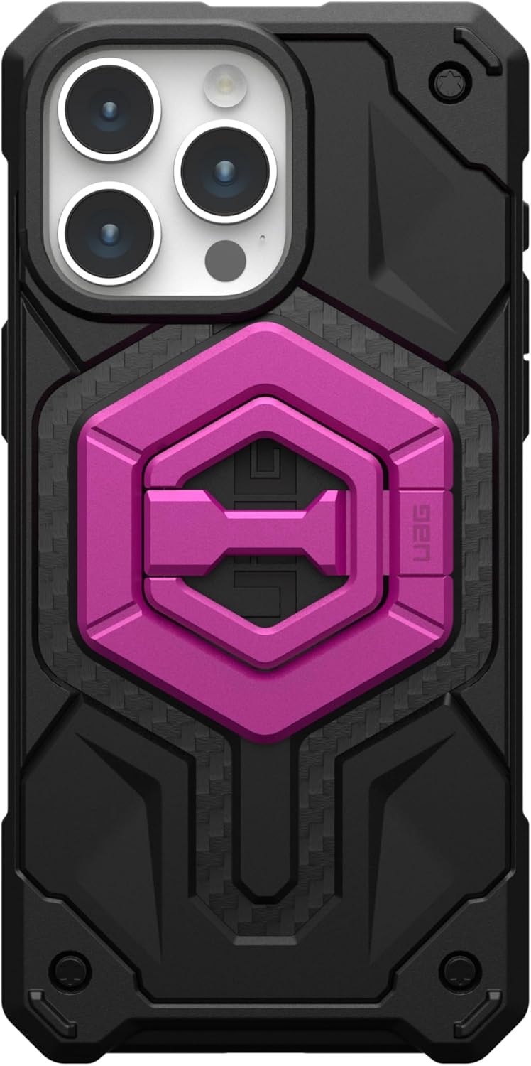 URBAN ARMOR GEAR UAG Magnetic Phone Ring Stand Compatible with MagSafe Magnet, Removable Metal Finger Ring Grip & 360 Rotation Adjustable Kickstand for iPhone 16/15, Galaxy S25, S24, Orchid Pink