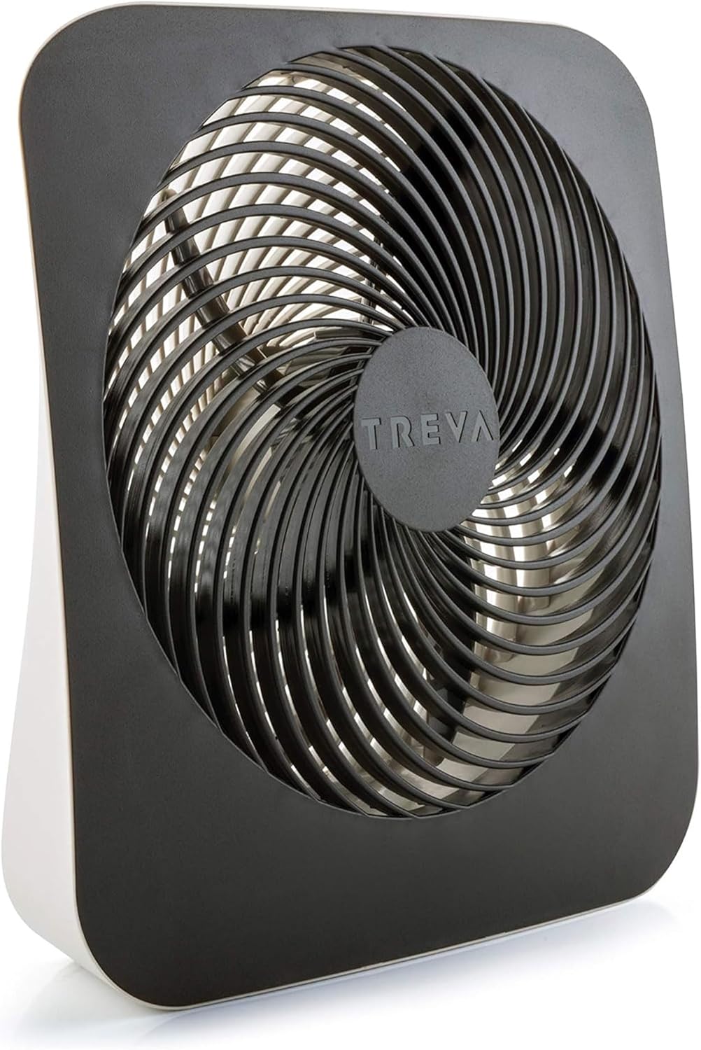 Treva 10-Inch Portable Fan, Powered by Battery and/or AC Adapter - Desk Fan Air Circulating with 2 Cooling Speeds for Personal and Travel Use (Black) (OOS)