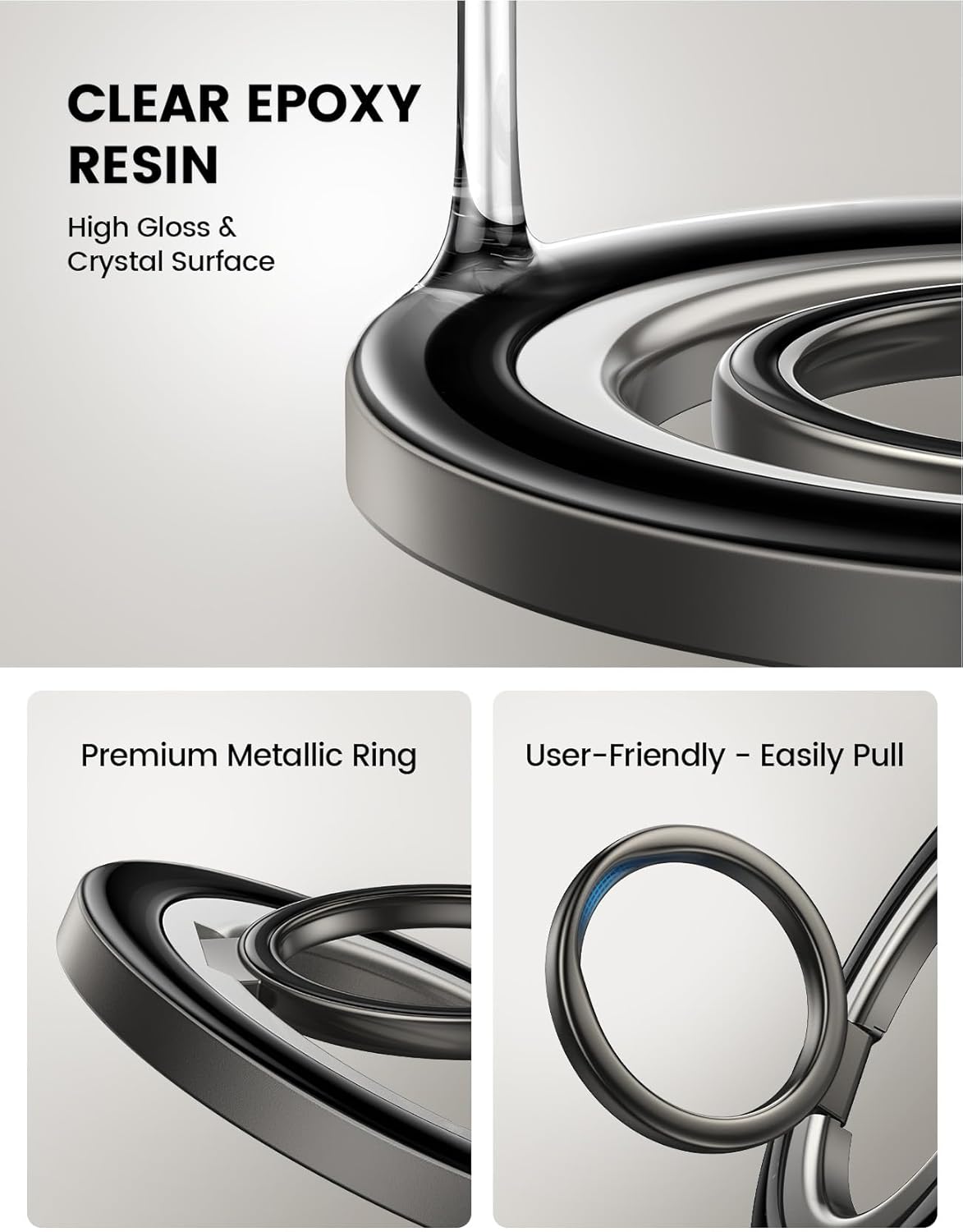 Lamicall Magnetic Phone Ring Grip for MagSafe - [4.4lbs Ultra Magnet] Finger Holder, Father's Day for Father, 360° Metal Gear Hinge Ring Stand for iPhone 16 15 14 Pro Max, Cases, Mag Safe Accessories