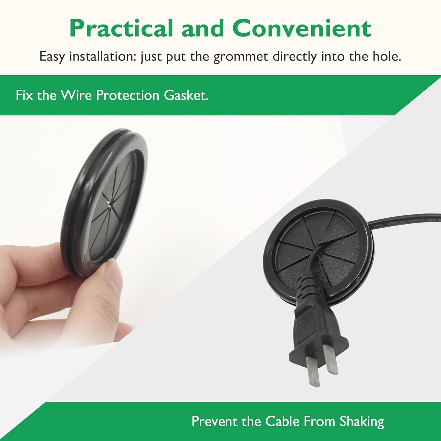 Rubber Grommets for Wiring, 1-3/8 Inch Drill Hole 1-3/16 Inch ID, Firewall Grommets Automotive Cable Cords Hoses Protection, Double-Sided Rubber Plugs for Round Holes, 10 Pcs, 30x35 mm