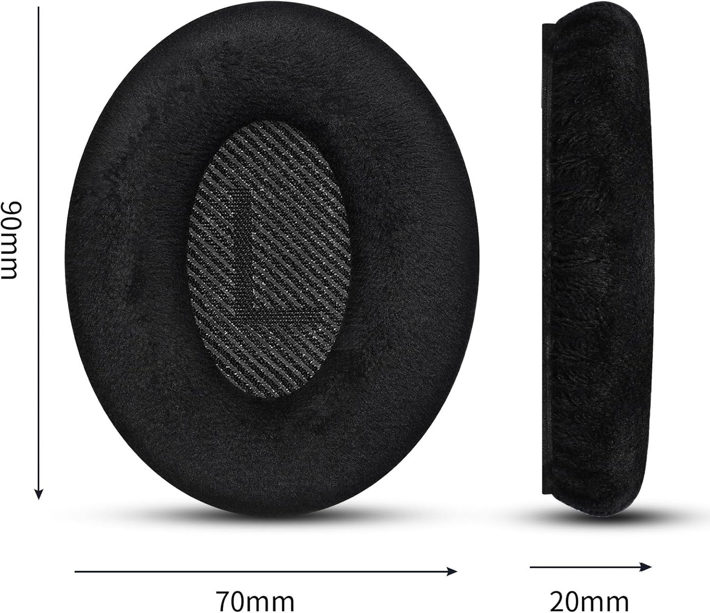 Soft Velour Ear Pads, Replacement Ear Pads for Bose Quiet Comfort QC35 Headphones, with Softer Memory Foam and Durability, with Good Audio Quality