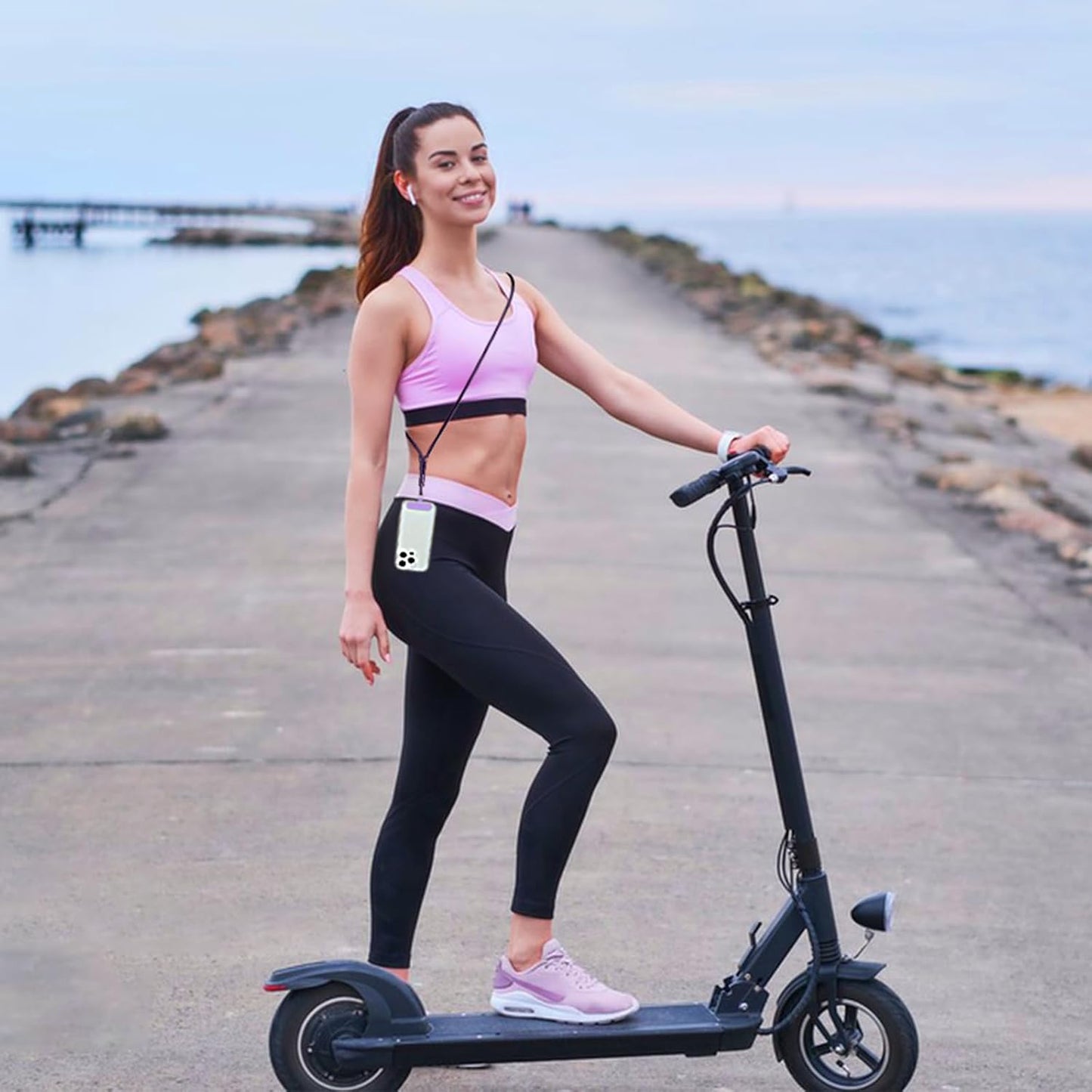 2 Pack Phone Lanyard,2×Phone crossbody strap,4×Tether Tabs,Universal Cell Phone Multifuctional Patch Polyester Lanyards,Cell Phone Lanyards for Women and Men(purple+orange)