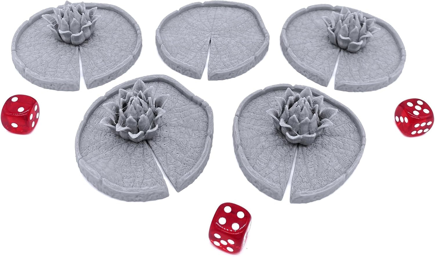 Lily Pads by Printable Scenery, 3D Printed Tabletop RPG Scenery and Wargame Terrain 28mm Miniatures