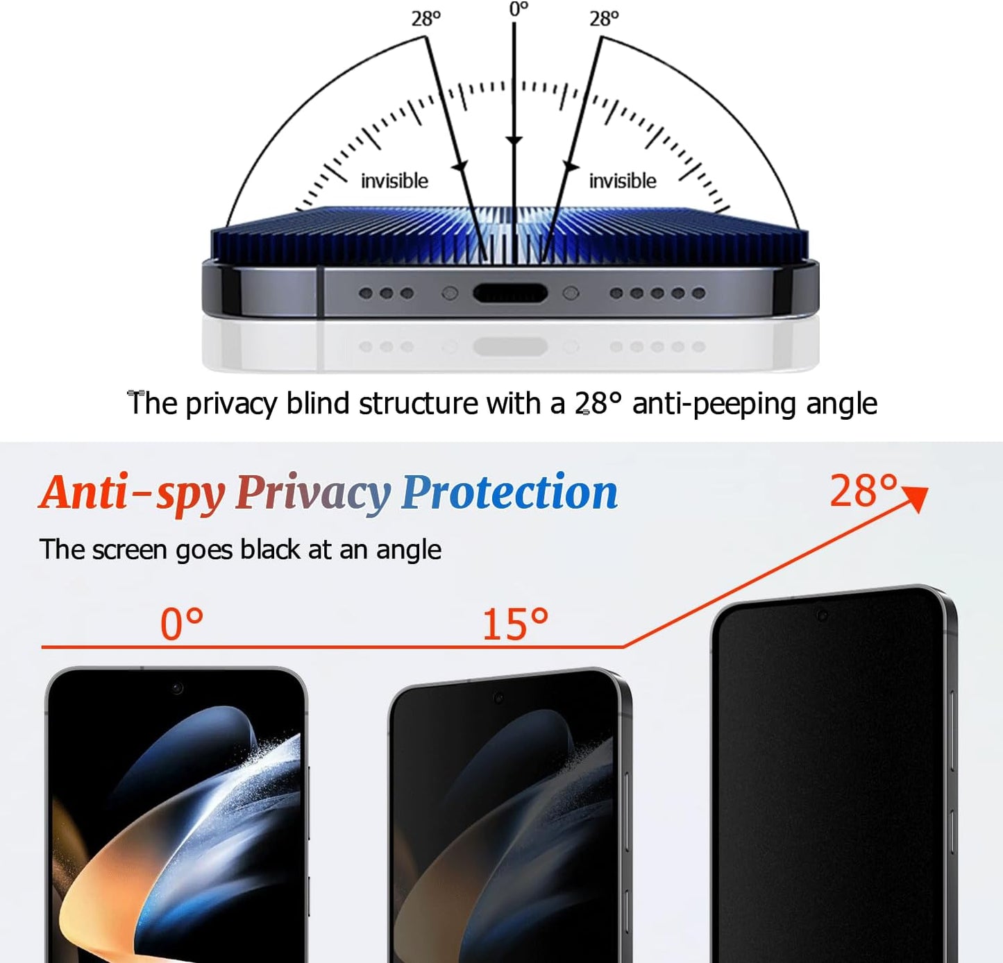 2 Pack Galaxy S22/S23 Matte Anti spy Privacy Screen Protector, 9H Tempered Glass,Anti-Glare Anti-Scratch, Smooth and Responsive Absolute, No Bubbles, High Definition Clear, With Installation Frame