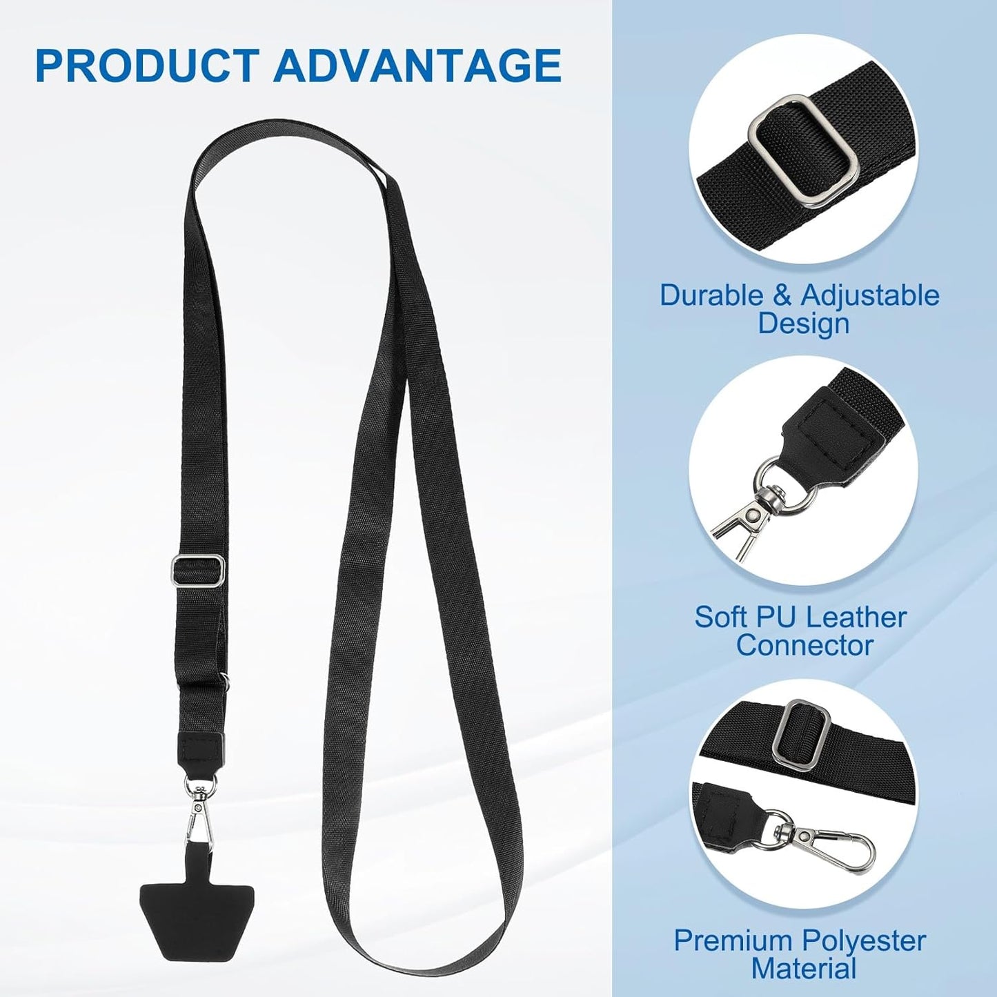 PATIKIL Smart Phone Lanyard with Patches for Most Smartphones Badges Keychain