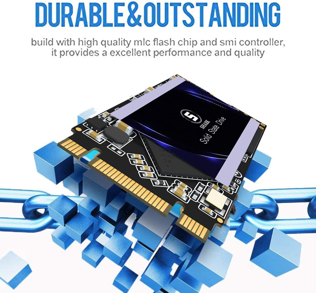 SSD MSATA 250GB Shark Speed Internal Solid State Drive High Performance Hard Drive for Desktop Laptop SATA III 6Gb/s Includes SSD (250GB, MSATA)
